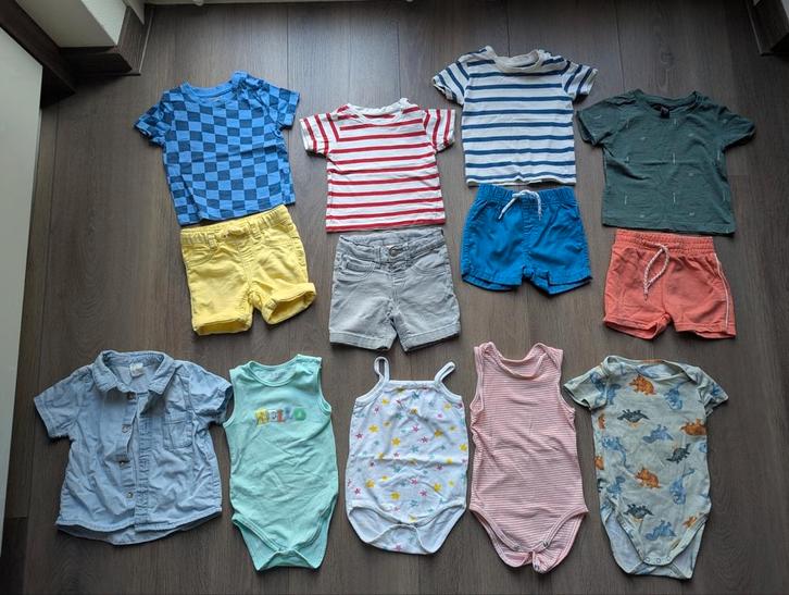 Maat 74 - zomerkleding pakket jongen, Kinderen en Baby's, Babykleding | Baby-kledingpakketten, Zo goed als nieuw, Maat 74, Ophalen of Verzenden