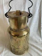 Oude messing melk boterkoeler binnenpot handgemaakt gehamerd, Ophalen of Verzenden