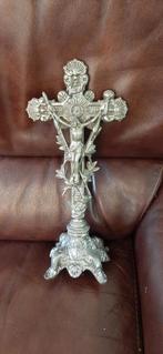 Antiek Zilveren Kruisbeeld met Christus, Antiek en Kunst, Antiek | Religie, Ophalen of Verzenden