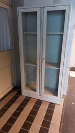 Retro Vitrinekast, Huis en Inrichting, Kasten | Vitrinekasten, Ophalen, Met plank(en), Gebruikt, 100 tot 150 cm