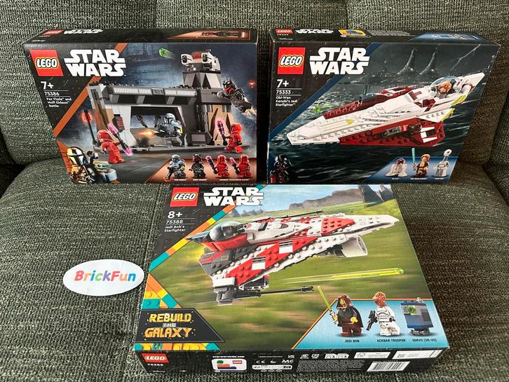 Lego star wars 75333, 75386, 75388 Jedi Bob, Obi Wan, Gideon, Kinderen en Baby's, Speelgoed | Duplo en Lego, Nieuw, Lego, Complete set