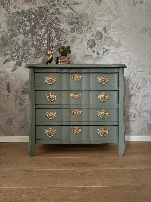 Prachtig landelijk vintage ladekastje ~ halkastje, Huis en Inrichting, Kasten | Ladekasten, Zo goed als nieuw, Minder dan 100 cm