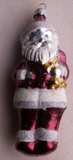 Oude vintage kerstbal motief Kerstman, Ophalen of Verzenden, Zo goed als nieuw