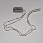 Dog tag ketting, Overige kleuren, Ophalen of Verzenden, Zo goed als nieuw, Overige materialen