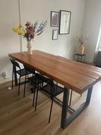 Dougals houten eettafel met stalen frame!, Huis en Inrichting, Tafels | Eettafels, Ophalen, 200 cm of meer, 50 tot 100 cm, Zo goed als nieuw