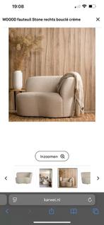 WOOOD fauteuil boucle karwei, Ophalen of Verzenden, Zo goed als nieuw, 75 tot 100 cm, 100 tot 125 cm