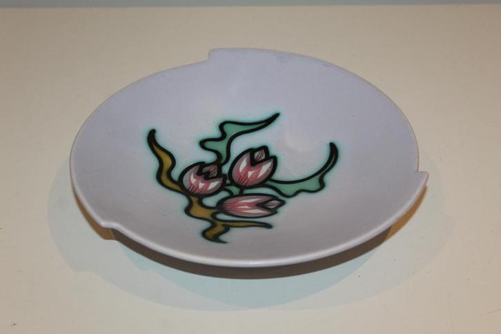 Plateel schaal - Gouda Flora - Bianca, Antiek en Kunst, Antiek | Schalen, Ophalen of Verzenden