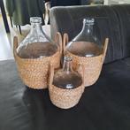 Set van 3 flesvazen, Huis en Inrichting, Woonaccessoires | Vazen, Ophalen, Overige kleuren, Minder dan 50 cm, Glas