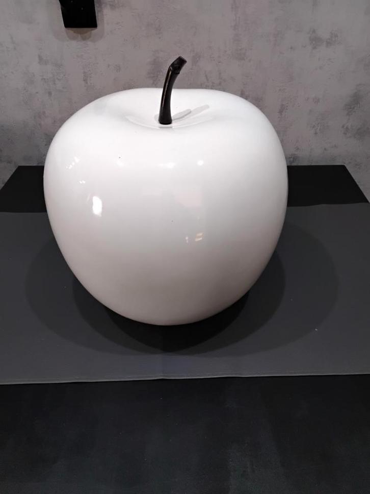Decoratieve Appel Wit - 36cm, Antiek en Kunst, Kunst | Designobjecten, Ophalen