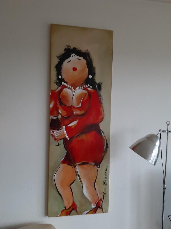 Schilderij Dikke Dames, Antiek en Kunst, Kunst | Schilderijen | Klassiek, Ophalen of Verzenden