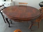 Ovale tafel wortelnotenhout. Uitschuifbaar tot ca 3m, Antiek en Kunst, Antiek | Meubels | Tafels, Ophalen of Verzenden