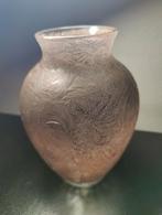 Antieke geëtste glazen vaas (Daum?), Antiek en Kunst, Ophalen of Verzenden