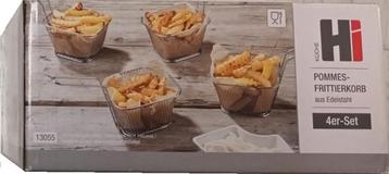 Leuke set van 4 mini frietmandjes Nieuw in doos. beschikbaar voor biedingen