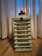 Mooie vintage lantaarn van hout en glas, Ophalen of Verzenden