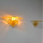 Novaresi wandlampen schelp jaren 70 murano, Ophalen of Verzenden, Zo goed als nieuw, Glas, Mid century hollywood