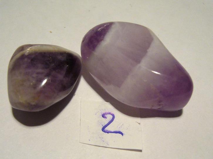 amethist 2 samen 0,69 edelsteen mineraal agaat, Verzamelen, Mineralen en Fossielen, Mineraal, Ophalen of Verzenden