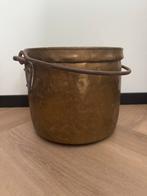 Grote koperen ketel pot emmer brons, Ophalen of Verzenden