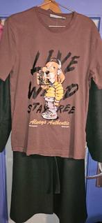 Ony sons tshirt, Bruin, Ophalen of Verzenden, Zo goed als nieuw, Maat 46 (S) of kleiner