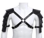 Heren zwart borst harnas / gay body leren club kostuum, Verzenden, Nieuw, Historisch, Accessoires