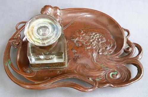 1915 Art Nouveau Inktstel Inkt Stel Bureau Set Luxe Kantoor, Antiek en Kunst, Antiek | Kantoor en Zakelijk, Ophalen of Verzenden