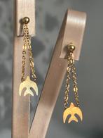 14 karaat geelgouden vintage oorhangers zwaluw, Ophalen of Verzenden, Zo goed als nieuw, Goud