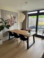 Robuuste eettafel van massief hout – 200 x 100 cm, Ophalen, Gebruikt, 200 cm of meer, 50 tot 100 cm