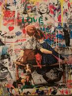 Banksy poster van Kids knuffelen elkaar Decor Grafitti, NW!, Ophalen of Verzenden, Nieuw, A1 t/m A3, Rechthoekig Staand