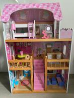 Mooi houten poppenhuis met meubels, Ophalen, Zo goed als nieuw, Poppenhuis