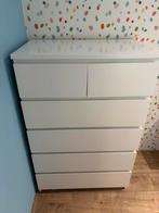 Witte ikea malm ladekast 6 lades, Ophalen, 50 tot 100 cm, Zo goed als nieuw, Minder dan 100 cm