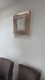 Stijlvolle Wandklok met Glitterrand, Ophalen of Verzenden, Zo goed als nieuw, Analoog, Wandklok