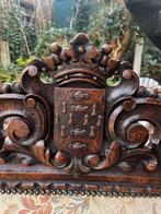 heraldiek fauteuil met familiewapen ca 1660-1700, Ophalen