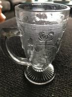 Wilhelmina Antiek geperst mosterdglas C.A 1898., Antiek en Kunst, Antiek | Glas en Kristal, Ophalen of Verzenden