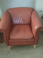 Lederen fauteuil/ stoeltje, Huis en Inrichting, Ophalen, Zo goed als nieuw