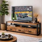 SHOWROOM TV meubel Ladekast Mangohout TV Kast Retro Vintage, Huis en Inrichting, Kasten | Televisiemeubels, Overige houtsoorten