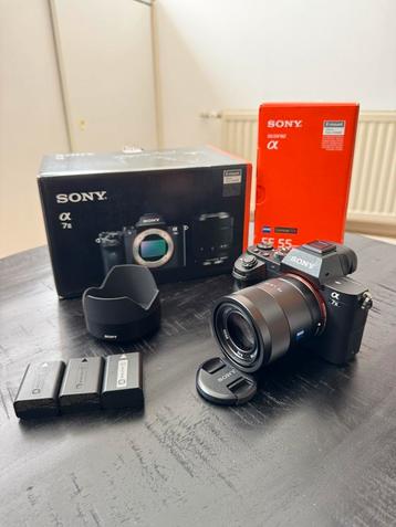 Sony A7II + Sony Zeiss 55mm f1.8 beschikbaar voor biedingen