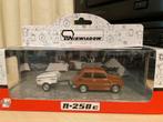 Fiat 126 met Niewiadow N250 c vouwwagen caravan aanhanger, Hobby en Vrije tijd, Modelauto's | 1:43, Ophalen, Zo goed als nieuw