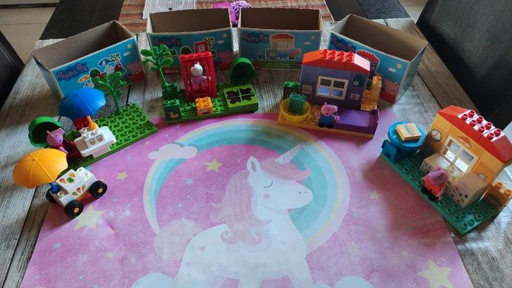 4x bouwset Peppa pig, Kinderen en Baby's, Speelgoed | Duplo en Lego, Zo goed als nieuw, Complete set, Ophalen of Verzenden