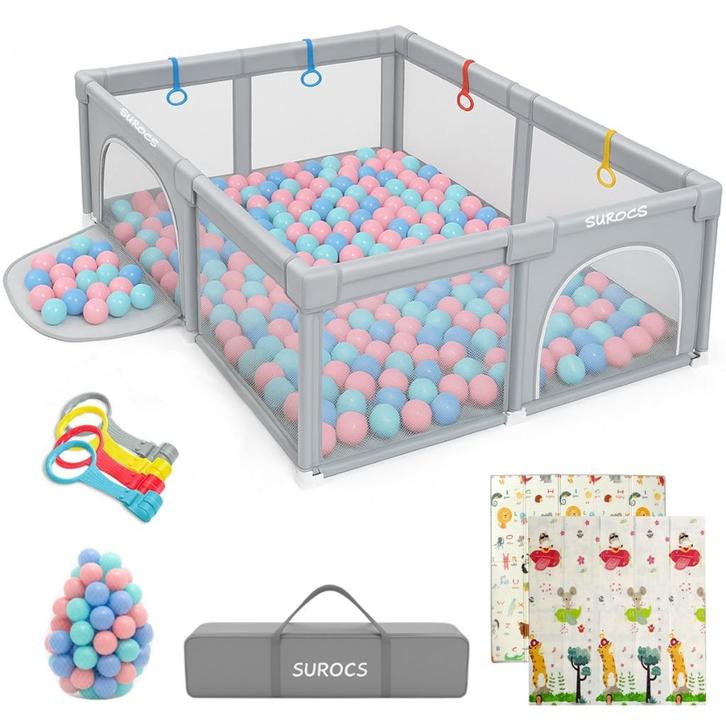 Grondbox Baby - Box voor Baby - 50 Speelballen - Kinderbox, Kinderen en Baby's, Babywiegjes en Ledikanten, Nieuw, Wieg, Ophalen of Verzenden