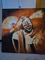 Clown Schilderij - 100x100 cm, Ophalen of Verzenden