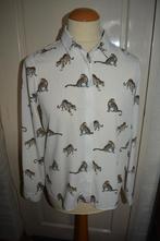 Costes, mooie blouse met panter print, maat 40, Maat 38/40 (M), Wit, Ophalen of Verzenden, Zo goed als nieuw