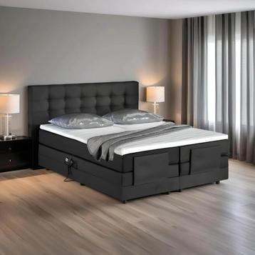 *SUPERDEAL* Elektrische Boxspring King 180 x 200 Zwart/Antra beschikbaar voor biedingen