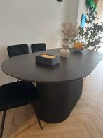 Ovale eettafel - Donker bruin hout, Huis en Inrichting, Tafels | Eettafels, Ophalen, 50 tot 100 cm, Zo goed als nieuw, 150 tot 200 cm