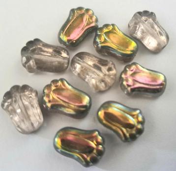 Tsjechische bloem kelk glas kralen 12x8 mm 4 beschikbaar voor biedingen
