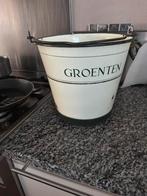 Leuke groenten emmer als plantenbak, Antiek en Kunst, Antiek | Emaille, Ophalen of Verzenden