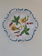 Antiek Keramiek Wandbord met Vogelmotief, Ophalen of Verzenden