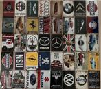 Metalen wandbord automerken 20x30cm  (prijs =p/st) 3voor21€, Ophalen of Verzenden, Zo goed als nieuw, Reclamebord