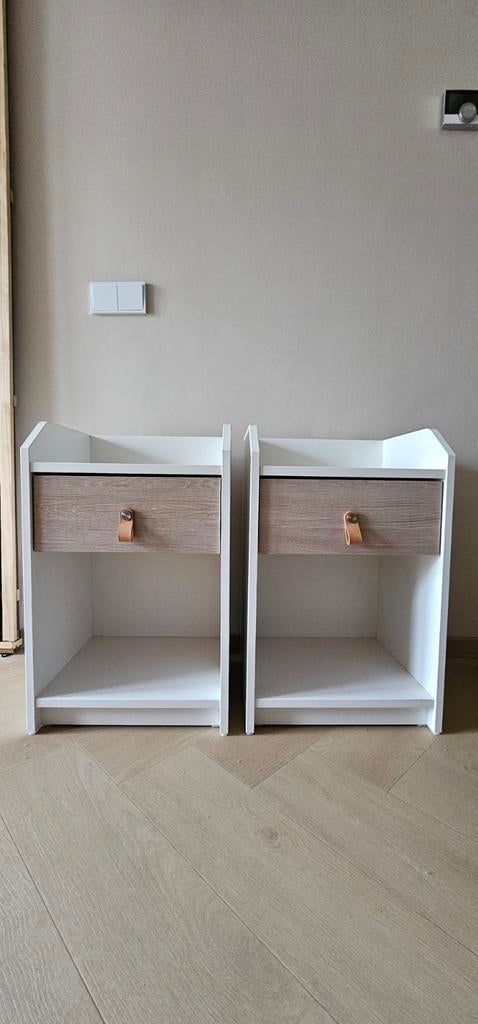 Ikea Hauga nachtkastjes (gepimpt), Huis en Inrichting, Slaapkamer | Nachtkastjes, Ophalen, Gebruikt, Minder dan 45 cm, Minder dan 55 cm