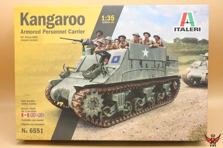 ROWASP | Italeri 1/35 Priest Kangaroo APC M7 HMC version, Hobby en Vrije tijd, Modelbouw | Auto's en Voertuigen, Nieuw, Tank, 1:32 tot 1:50