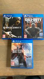PS 4 spellen, battlefield1, mortal kombat x, call of duty, Spelcomputers en Games, Ophalen of Verzenden, Zo goed als nieuw, Vanaf 18 jaar