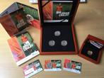 Johan Cruijf complete set munten - KNM, Postzegels en Munten, Vóór koninkrijk, Overige waardes, Zilver, Verzenden